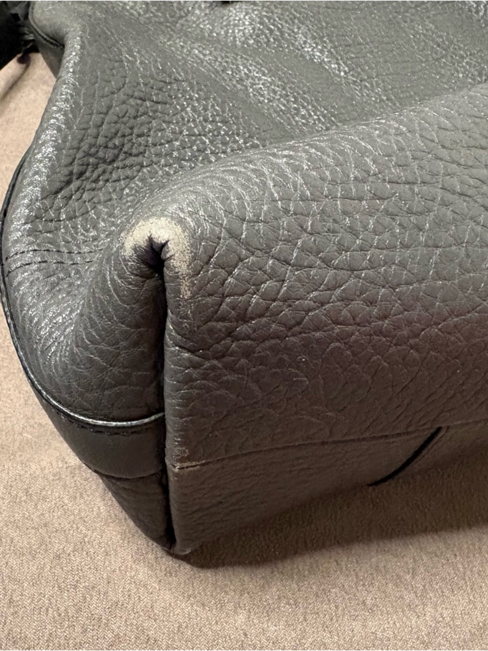 COACH Legacy Graphite Berry/ Grey Textured Leather "Molly" Satchel Bag #21140 - Picture 12 of 12